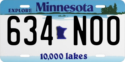 MN license plate 634NOO