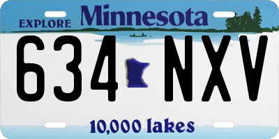 MN license plate 634NXV