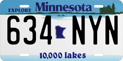 MN license plate 634NYN
