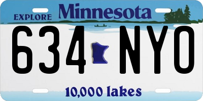 MN license plate 634NYO