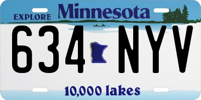 MN license plate 634NYV