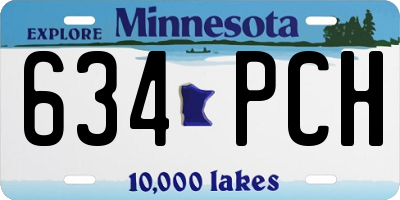 MN license plate 634PCH