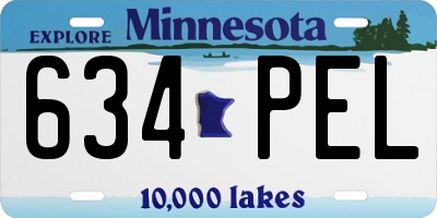 MN license plate 634PEL