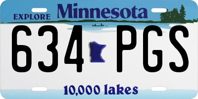 MN license plate 634PGS
