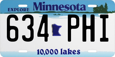 MN license plate 634PHI