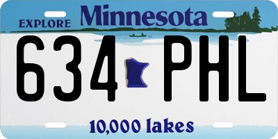 MN license plate 634PHL