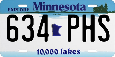 MN license plate 634PHS
