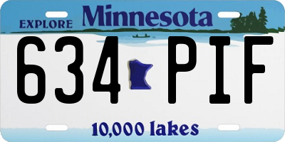 MN license plate 634PIF