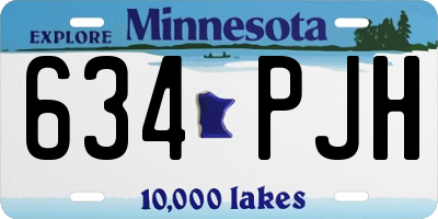MN license plate 634PJH