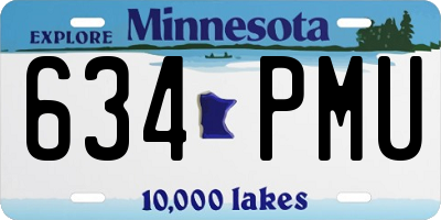 MN license plate 634PMU
