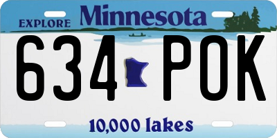 MN license plate 634POK
