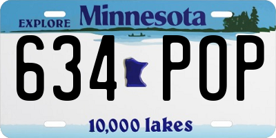 MN license plate 634POP
