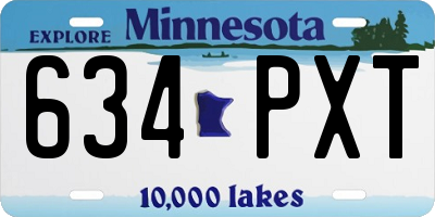 MN license plate 634PXT