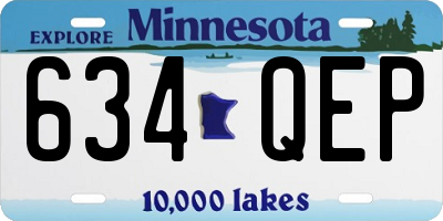 MN license plate 634QEP