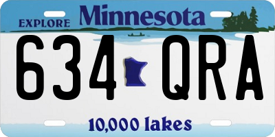 MN license plate 634QRA