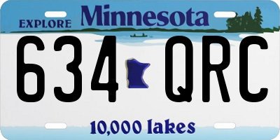 MN license plate 634QRC
