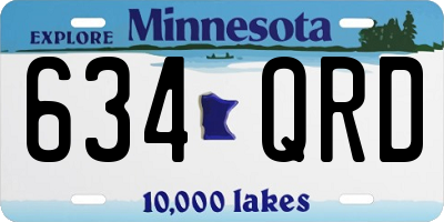 MN license plate 634QRD