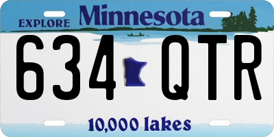 MN license plate 634QTR