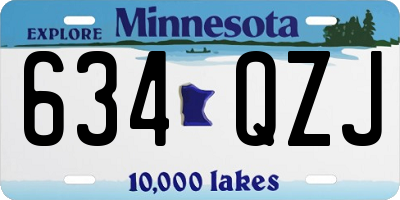 MN license plate 634QZJ