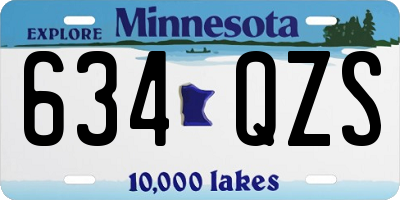 MN license plate 634QZS