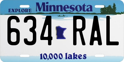 MN license plate 634RAL