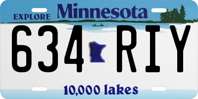 MN license plate 634RIY