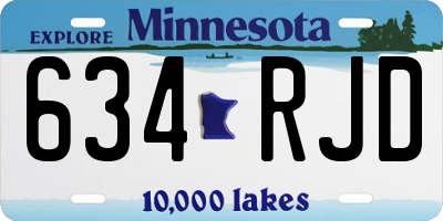 MN license plate 634RJD