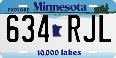 MN license plate 634RJL