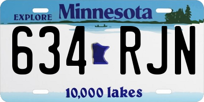 MN license plate 634RJN