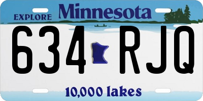 MN license plate 634RJQ