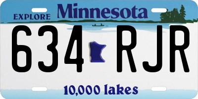 MN license plate 634RJR