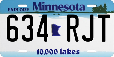 MN license plate 634RJT