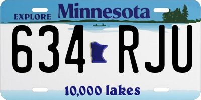 MN license plate 634RJU