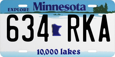 MN license plate 634RKA