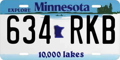 MN license plate 634RKB