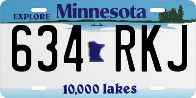 MN license plate 634RKJ