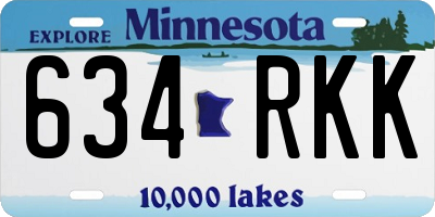 MN license plate 634RKK