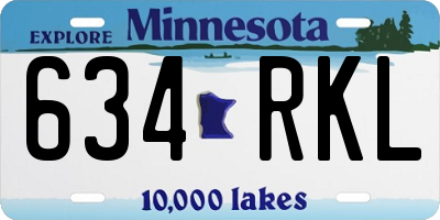 MN license plate 634RKL