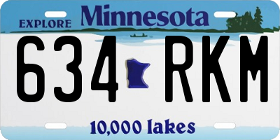 MN license plate 634RKM