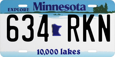 MN license plate 634RKN