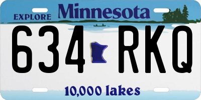 MN license plate 634RKQ