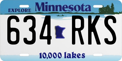 MN license plate 634RKS