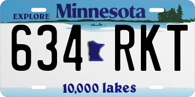 MN license plate 634RKT