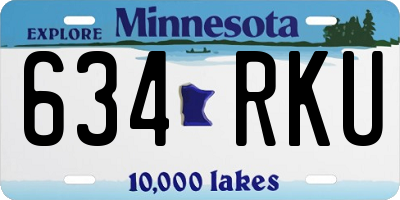 MN license plate 634RKU