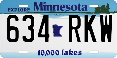 MN license plate 634RKW
