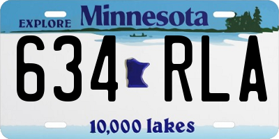MN license plate 634RLA