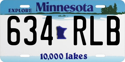 MN license plate 634RLB