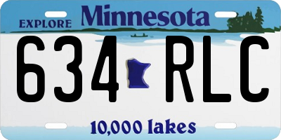 MN license plate 634RLC