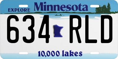 MN license plate 634RLD