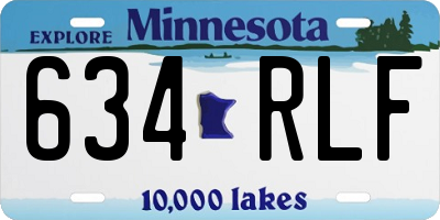 MN license plate 634RLF